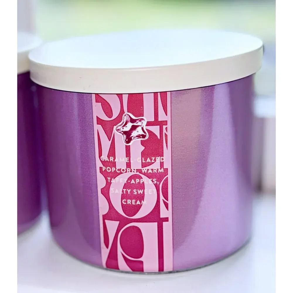 Lot of 2 Bath & Body Works Summer Boardwalk Large 3-Wick Candle 14.5oz